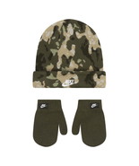 Nike Toddler Club Beanie &amp; Mittens Set OSFA 2/4T Camo 7A3098-F84 - $26.00
