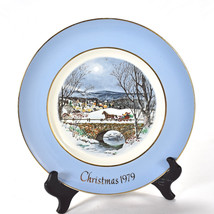 Vtg 1979 Avon Christmas plate DASHING THROUGH THE SNOW Enoch Wedgwood En... - £16.41 GBP