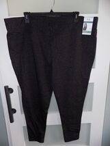 Terra &amp; Sky High Rise Fitted Black /Glitter Leggings Plus Size 4X Women'... - $17.00