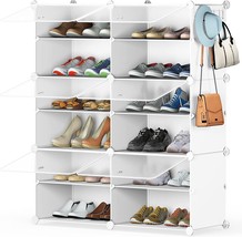 Shoe Storage, 6-Tier Shoe Rack Organizer for Closet 24 Pair Shoes Shelf Cabinet - £39.16 GBP