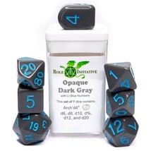 Role 4 Initiative 7-Set Opaque Dark Gray with Light Blue with Arch&#39;d4 - £8.44 GBP