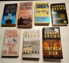 7 Sandra Brown Romance Book Lot Paperback The Witness French Silk White Hot - £27.05 GBP