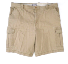 Izod Men&#39;s Cargo Shorts 40 Beige 100% Cotton Khaki - £13.95 GBP
