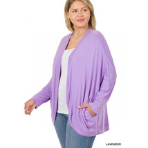  Plus Size Cocoon Cardigan Sweater   Duster Topper Open Front Unique Des... - £42.15 GBP