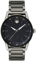 Movado Museum Sport Black Dial Gunmetal 42mm 0607226 (WARRANTY&amp; FEDEX 2 DAY) - £706.60 GBP