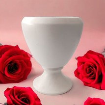 McCoy Pottery Floraline Vase Planter Ceramic Ivory Cream USA 433 Minimalist Vtg - £31.63 GBP