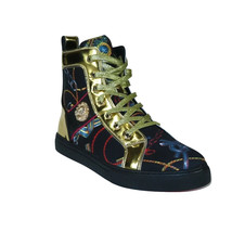 Mens High Top Shoes FIESSO by AURELIO GARCIA Chain Medusa Celebrity 2421 Black image 2