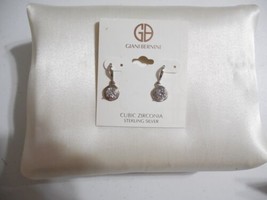 Giani Bernini 925 Sterling Silver 1&quot;Bezel Cubic Zirconia Drop Earrings N1109 $95 - $36.47