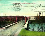 Pigeon Creek Maryland Street Bridge Evansville Indiana IN 1909 DB Postca... - $9.85