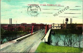 Pigeon Creek Maryland Street Bridge Evansville Indiana IN 1909 DB Postcard T17 - £7.73 GBP