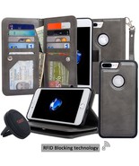 Navor Car Mount and iPhone 7 Plus Three Layers Wallet Case with [10 Card Slots - £19.35 GBP