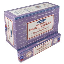 Satya Nag Champa French Lavender Incense Sticks Agarbatti 180 Grams Box ... - £14.50 GBP