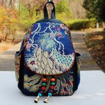  capacity ethnic backpack handmade embroidered knapsack female travel shoulder rucksack thumb200