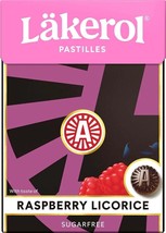 Lakerol of Sweden Sugar-free Candies: RAPSBERRY LICORICE 75g-FREE SHIPPING- - £7.71 GBP