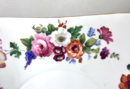 Hampton by GROSVENOR Floral Square Tab Handle Plate w Gold 9 5/8 x 8.5 inch - $28.22