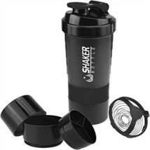 500ml Protein Shaker Cups with Powder Storage Container Mixer Cup Gym Sport Wate - £9.53 GBP