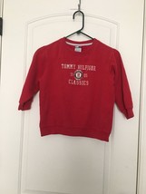 Tommy Hilfiger Boys Red Sweatshirt Pullover Crew Neck Size 7 - £24.03 GBP
