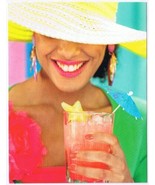 Postcard Margriet Daisy Netherlands Young Lady Big Hat Summer Drink - $2.88