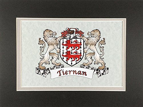 Tiernan Irish Coat of Arms Print - Frameable 9&quot; x 12&quot; - $24.00