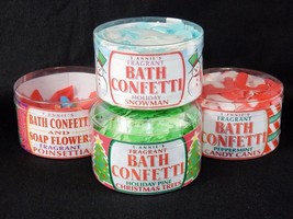 Bath Confetti 4 Pk ~ Assorted Holiday Scents &amp; Shapes, T. Annie&#39;s Nature Bouquet - £11.67 GBP