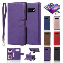 k76) Leather WALLET Flip Magnetic BACK cover Case for Samsung Galaxy MODEL - £42.34 GBP