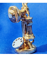 Unique Solid 14k Gold Candle stick Phone Pendant Rare Vintage Charm 7.3 ... - $1,680.49 CAD