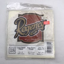 Regency Mills Cross Stich Fabric 18 12”x 18” 100% Cotton Vintage 30.5x46 cm - $10.00