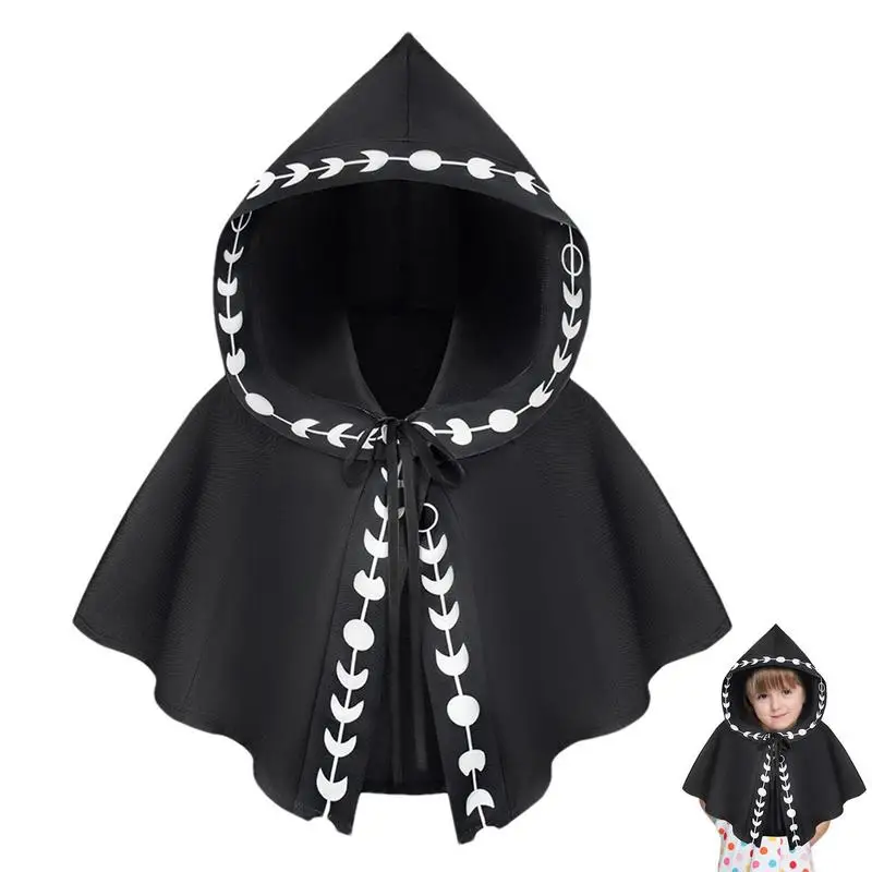 1 Pc New Halloween Hooded Cloak for Kids Gothic Retro Hooded Wrap Cloak Cosplay - £14.13 GBP+