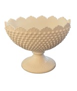 Fenton Pedestal Compote Bowl Milk Glass Hobnail Sawtooth 7&quot; x 9&quot; x 5.5&quot; ... - £58.83 GBP