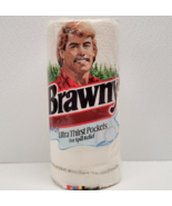 New Old Stock Vintage Brawny White Paper Towel Roll Ultra Thirst Pockets Prop - $16.08