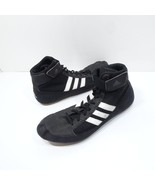 Adidas HVC 2 Wrestling Men Shoes MMA Boxing Black White Gum AQ3325 - Sz 9 - $26.99