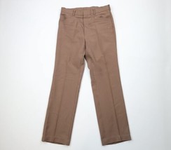 Vintage 70s Levis Size 32x33 Knit Wide Leg Bell Bottoms Chino Pants Brown USA - £102.83 GBP
