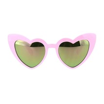 Girl&#39;s Heart Shape Cateye Sunglasses Kids Fashion Mirrored Lens UV 400 - £8.71 GBP+