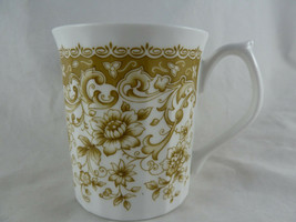 Vintage Elizabethan FIESTA Bone China Coffee Mug Cup Golden Green England - $12.61