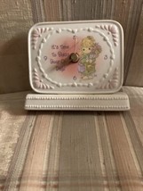 Precious Moments Porcelain Clock, battery, Its Time to Bless Your Own Day,tested - $7.70