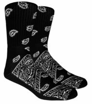 Mad Toro Paisley Bandana Crew Socks (Blue Paisley Bandana) - £6.22 GBP+