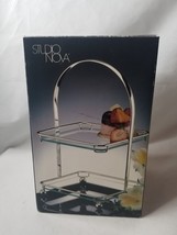 Vintage Studio Nova Silver Accent Two Tier Server New In Box 641265 LP006/652 V9 - £19.32 GBP