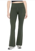 Gap Fit Womens Leggings Green Flare Pockets High Waisted Sweat-Wicking M... - $752.30 MXN