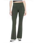 Gap Fit Womens Leggings Green Flare Pockets High Waisted Sweat-Wicking M... - $736.47 MXN
