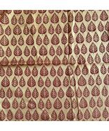 Fabric Vintage Gold Maroon Reversible Medium Weight Remnant Craft Supply... - $553.35 MXN