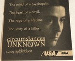 Circumstances Unknown Tv Guide Print Ad Judd Nelson TPA18 - £4.66 GBP