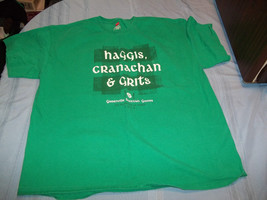 Haggis Cranachan &amp; Grits 2008 Greenville Scottish Games T-Shirt Size XL - $12.86