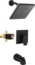 Shower Faucet Set, Black Shower Faucet Set With Tub Spout(Valve, Matte Black - £77.73 GBP