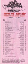 KDKA 1020 Pittsburgh VINTAGE August 8 1966 Music Survey Rolling Stones - £15.81 GBP