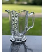 Richards &amp; Hartley Daisy &amp; Buttons w/ Panels Milk Ice Ice Tea Pitcher EAPG - $52.21 CAD