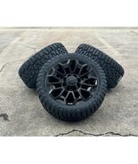 2011-2025 Chevy Silverado 2500 Black 22&quot; 8 Lug 8-180 Wheels 33X12.50R22 ... - €2.201,78 EUR