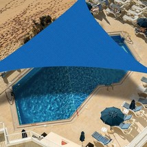 Triangle Sun Shade Sail, Outdoor Shade Cover, 10&#39;x10&#39;x10&#39; HDPE Breathable UV Blo - £15.53 GBP