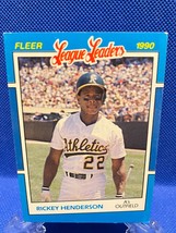 1990 Fleer Baseball&#39;s League Leaders - #18 Rickey Henderson - $9.90