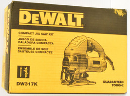 NEW DEWALT DW317K ELECTRIC TOP HANDLE 5.5-AMP COMPACT JIG SAW KIT NEW - £130.35 GBP