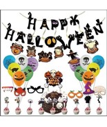 Halloween Balloons Banner Kit 44Pcs Large Type Happy Halloween Party Dec... - £11.09 GBP